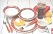 32pc Auth. Coca-Cola Coke Vintage II Dinnerware Set