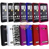 6 Rubber Hard Cover+Zebra Case For Sprint HTC EVO 4G