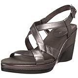 IMAGE OF Aerosoles Women's Hedge Maple Wedge Sandal,Dark Silver Leather,12 M US