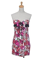 Strapless Corset   Waistline General Print  Dress