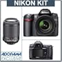 Nikon D80 Digital SLR Camera Two Lens Kit, with 18-135mm f/3.5-5.6G ED II AF-S DX Zoom & 55mm - 200mm f/4-5.6G ED AF-S DX VR (Vibration Reduction) - USA Warranty