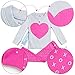 SUPER SOFT HEART 2 PIECE PAJAMA SET 100% COTTON (SIZE 12M-7Y) 2 FREE GIFTS, 5 Years, PINK / GREY