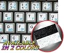 CZECH ENGLISH NETBOOK KEYBOARD STICKERS WHITE BACKGROUND