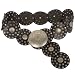 Ladies Wide Boho Disc Concho Leather Belt