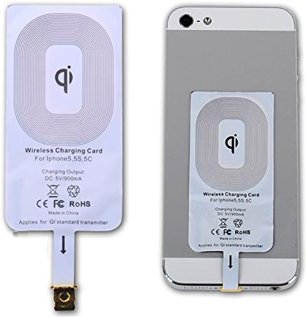 Qi Wireless Charging Charger Pad with Qi Wireless Charger Charging Receiver Kit (For Smartphone Without Qi Device） (Qi wireless charger & reciver for iphone 5c/5/5S)