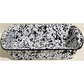 Loaf Pan, Enamelware, Black Marble by Crow Canyon Home