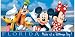 Disney Mickey Minnie Goofy Donald Pluto Group Beach Lucite Keychain