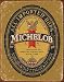 Michelob Beer Logo Weathered Metal Tin Sign Nostalgic