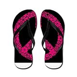 Artsmith, Inc. Kid's Flip Flops (Sandals) Flowered Peace Symbol PBB