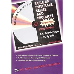 Table of Integrals, Series, and Products