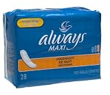 Always Maxi Overnight Pads, 28-Count Packages (Pack of 3)