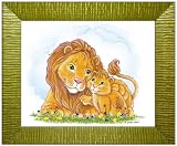Jungle Art Collection - Lions - Childrens Wall Art, Kids Wall Art, Nursery Wall Art