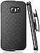 S6 Edge case, Kaptron (TM) Galaxy S6 Edge Hybrid Dual Layer Combo Armor Defender Protective Kickstand Holster case with Locking Belt Swivel Clip for Samsung Galaxy S6 Edge (Black)