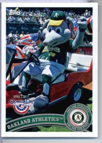 2011 Topps Opening Day Mascots Baseball Card #M16 Oakland Athletics  - Oakland Athletics - MLB Trading Card  In A Protective Screwdown Display Case!