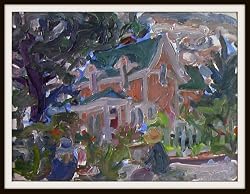 Artists Painting, Original 1986 Oil Painting on Canvas By Carmel Art Association Artist Victor Di Gesu - Unframed Artwork
