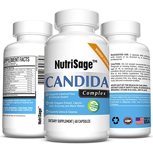 Premium Candida Cleanse - Fights Candida Yeast Infection & Overgrowth -Natural Cleansing Detox Supplement with Antifungal Cleaner Herbs, Oregano & Caprylic Acid For Candida Fungus - Order Risk Free