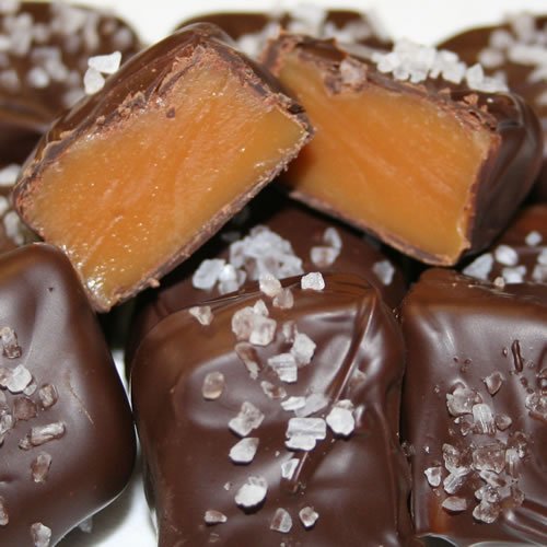 Dark Chocolate Caramels with Sea Salt