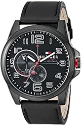 Tommy Hilfiger Men's 1791005 Analog Display Japanese Quartz Black Watch