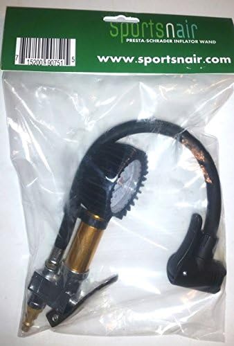 Sportsnair - Gold Series Presta Inflator Wand - Double Barrel Head Fits Both Presta and Schrader Valves by