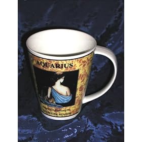 ASTROLOGY ZODIAC MYSTIC AQUARIUS LARGE COFFEE or TEA CUP, SOUP and HOT CHOCOLATE MUG