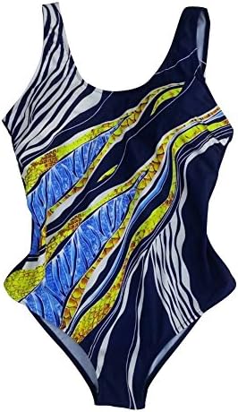 Foclassy Women's Push Up Plus Size One Piece With Floral Print Padded Bra Swimwear