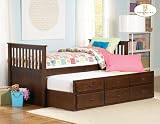 Twin/Twin Trundle Bed of Zachary Collection by Homelegance