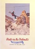 1950's Dolomites Balzano Italy Original Antique Italian Vintage Ski Skiing Advertising Poster