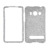 Fosmon Bling Series Hard Case for HTC EVO 4G - Silver Diamante Design