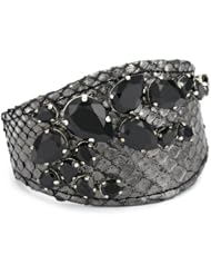 TED ROSSI "Classic" Python Gem Soft Cuff Bracelet