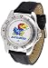 Kansas Jayhawks KU NCAA Mens Leather Sports Watch