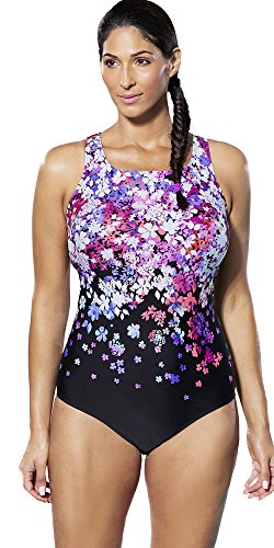 Aquabelle Women's Flower Bomb High-Neck Swimsuit