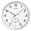 Seiko Dual Time Clock Silver-Tone Metallic Case