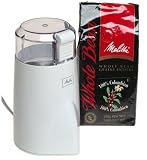 Melitta MEG1WKIT Grinder with Coffee Beans, White