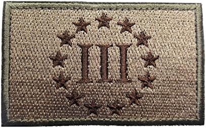 Three Percenter Tactical Morale Patch with Velcro backing Multicam