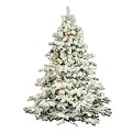 Prelit Flocked Alaskan - White/ Green