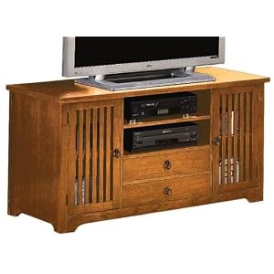 Paradise Wide screen Tv Stand, 2-DOOR,2-DRAWER, BUTTERSCOTCH by Home Decorators Collection