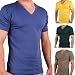 Men's New Lycra Jersey V-Neck Short Sleeve T-Shirt