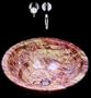 Bates and Bates ROMA-AS Roma Round Natural Stone Lavatory Sink, Amarillo Sienna