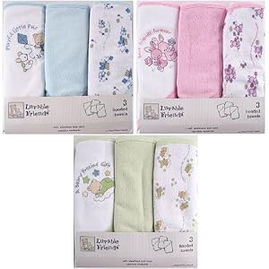 Luvable Friends Large Patch Hooded Towels