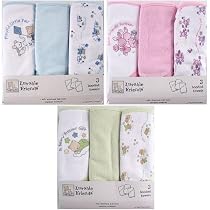 3-Pack Hooded Towels, Green