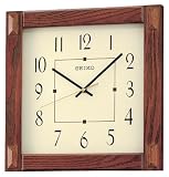 Seiko Wall Clock With Dark Brown Case