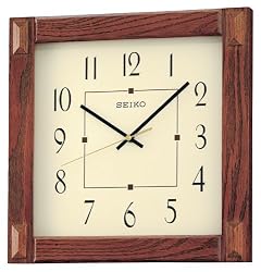 Seiko Wall Clock With Dark Brown Case