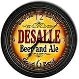 Desalle 's Beer and Ale Black Cascading Pub Style Wall Clock