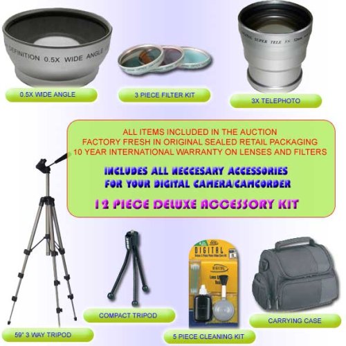 12PC ACC KIT W/ 3X LENS FOR CANON POWERSHOT A710 A700