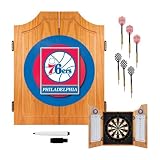 NBA Philadelphia 76ers Wood Dart Cabinet Set