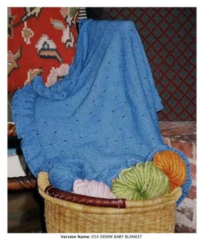 Mac & Me Denim Baby Blanket Knitting Pattern By The Each