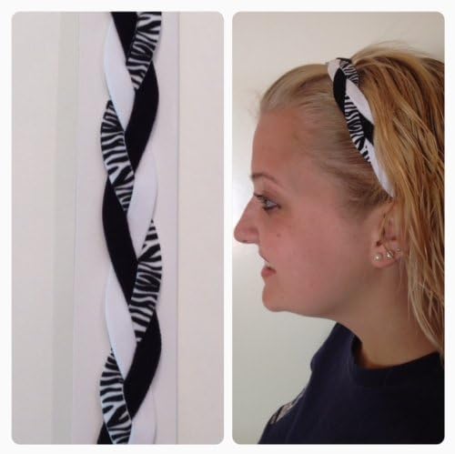 Fabulicious Zebra Braided Headband© - NON SLIP Sports Headband