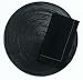 Tag Round Woven Solid Color Placemat and Napkin Set of 4, Black