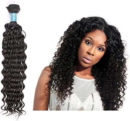 Deep Wave,YONNA Indian Virgin Hair Weave 1PCS Human Hair Extensions Natural Color Can Be Dyed and Bleached 100g/PCS 32 inch