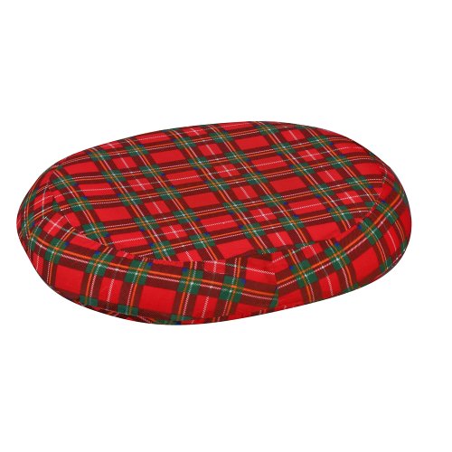 Duro-Med 18-inch Molded Foam Ring Donut Seat Cushion Pillow, Plaid